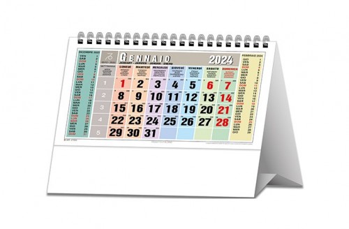 Calendario da tavolo aziendale 2024 multicolor 